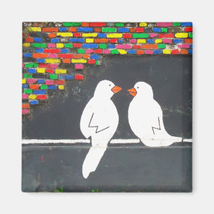 Ziegelvogelwand : Graffitiwand Magnet