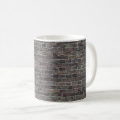 Ziegelwand alte, dunkle Backsteinwand Kaffeetasse (VorderseiteRechts)
