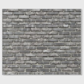 Ziegelwand Gray Zement Farbe Geschenkpapier (Flach)