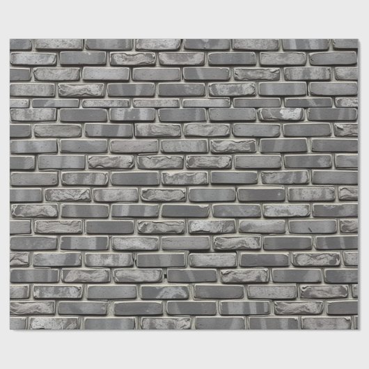 Ziegelwand Gray Zement Farbe Geschenkpapier (Flach)