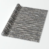 Ziegelwand Gray Zement Farbe Geschenkpapier (Ungerollt)