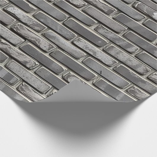 Ziegelwand Gray Zement Farbe Geschenkpapier (Ecke)