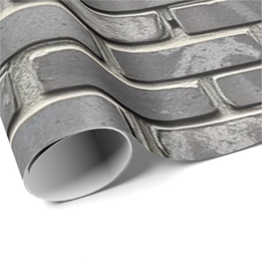 Ziegelwand Gray Zement Farbe Geschenkpapier (Rolleneckpunkt)