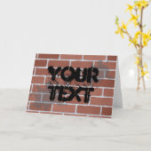 Ziegelwand, IHR TEXT Karte (Gelbe Blume)