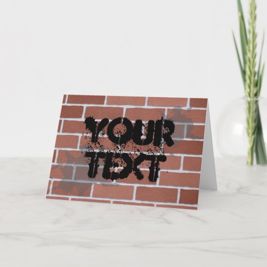 Ziegelwand, IHR TEXT Karte (Vorderseite)