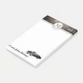 Ziegelwand klassisch alte Auto-Monogramm Post-it Klebezettel (angewinkelt)