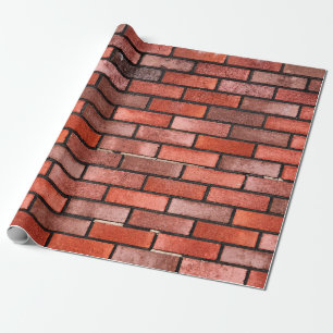 Ziegelwand mit rotem Ziegel, roter Ziegel Hintergr Geschenkpapier