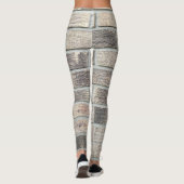 Ziegelwand Texturbild Leggings (Rückseite)