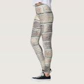 Ziegelwand Texturbild Leggings (Links)