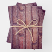 Ziegelwandmuster Geschenkpapier Set (Beispiel)