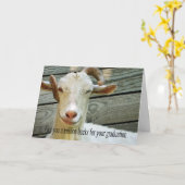 Ziegen-Abschluss Karte (Gelbe Blume)