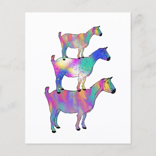 Ziegen als Geburtstagsparty (Rückseite)