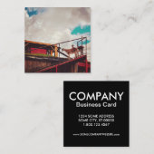 Ziegen auf dem Dach Quadratische Visitenkarte (Vorne/Hinten)