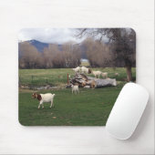 Ziegen auf einem Klotz Mousepad (Mit Mouse)