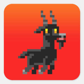 Ziegen-Aufkleber Quadratischer Aufkleber