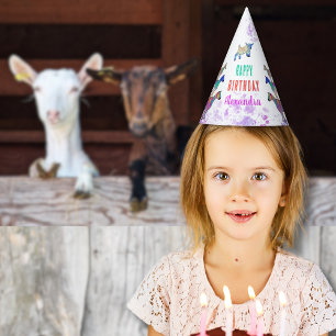 Ziegen Bauernhof Tier Geburtstagshut Partyhütchen