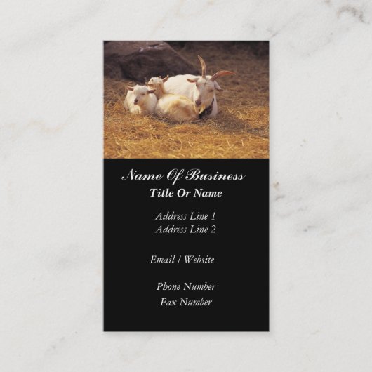 Ziegen-Bauers-Geschäfts-Karte Visitenkarte (Vorderseite)