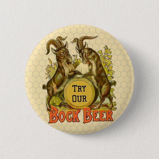 Ziegen Bock-Bierwerbung Button (Vorderseite)