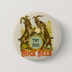 Ziegen Bock-Bierwerbung Button