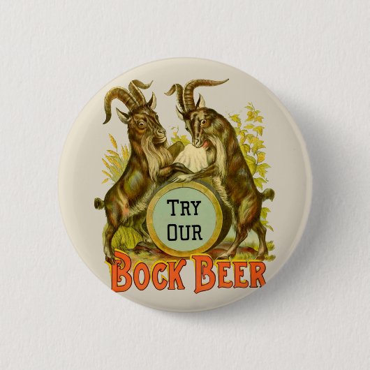 Ziegen Bock-Bierwerbung Button (Vorderseite)