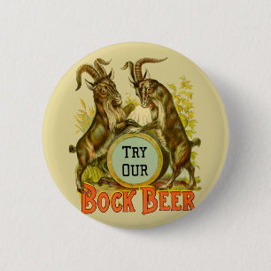 Ziegen Bock-Bierwerbung Button
