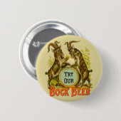 Ziegen Bock-Bierwerbung Button (Vorne & Hinten)