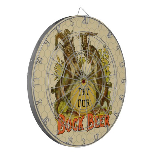 Ziegen Bock-Bierwerbung Dartscheibe (Vorderseite Links)