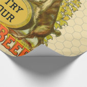 Ziegen Bock-Bierwerbung Geschenkpapier (Ecke)