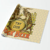 Ziegen Bock-Bierwerbung Geschenkpapier (Ungerollt)