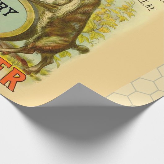 Ziegen Bock-Bierwerbung Geschenkpapier (Ecke)