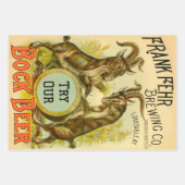 Ziegen Bock-Bierwerbung Geschenkpapier Set (Vorderseite)