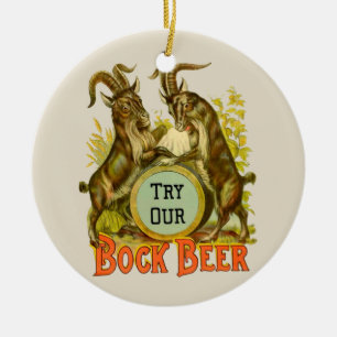 Ziegen Bock-Bierwerbung Keramikornament