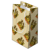 Ziegen Bock-Bierwerbung Kleine Geschenktüte (Rückseite Schrägansicht)