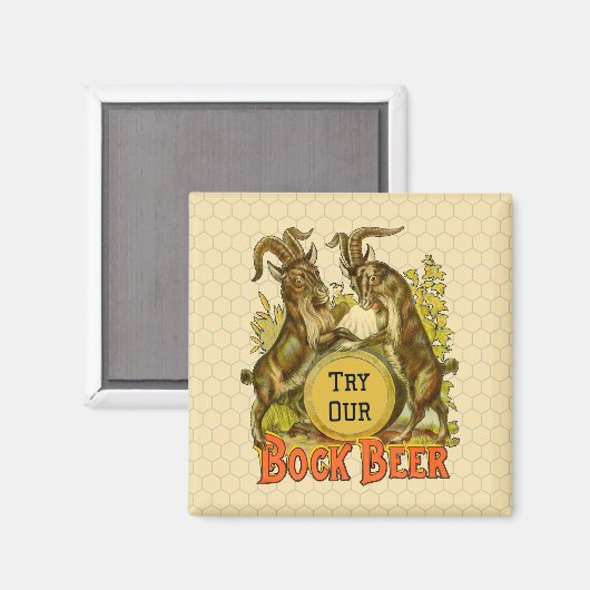 Ziegen Bock-Bierwerbung Magnet (Vorderseite/Rückseite)