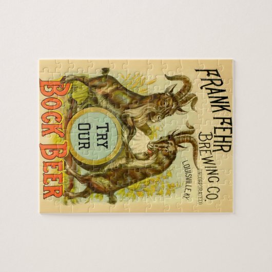 Ziegen Bock-Bierwerbung Puzzle (Horizontal)