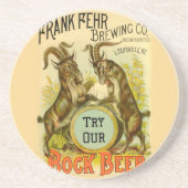 Ziegen Bock-Bierwerbung Sandstein Untersetzer (Vorne)