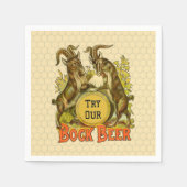 Ziegen Bock-Bierwerbung Serviette (Vorderseite)