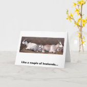 Ziegen-Bücherstützen Karte (Gelbe Blume)