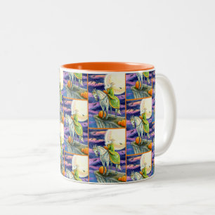 ZIEGEN-DÄMON, SICHERER Tritt SCHIMMEL FANTASY HALL Zweifarbige Tasse