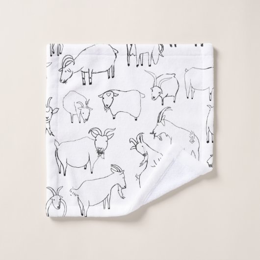 Ziegen, die - transparent spielen badhandtuch set (Waschlappen)