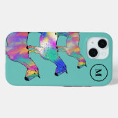 Ziegen Farbige Farmart Monogram Case-Mate iPhone Hülle (Rückseite (Horizontal))