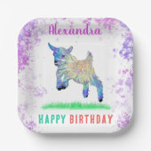 Ziegen Farm Animal Themed Party Pappteller (Vorderseite)