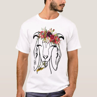 Ziegen Floral Bandana Headband - Farm Animal Goat T-Shirt