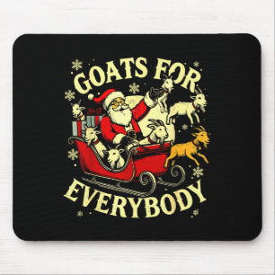 Ziegen für jeden Weihnachtsmann Lustiges Weihnacht Mousepad