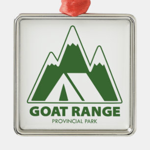 Ziegen-Gebirgsprovinzpark Berge Camping Ornament Aus Metall