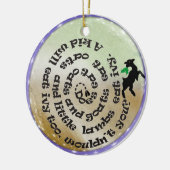 ZIEGEN-GEDICHT-LIED-WEIHNACHTSverzierung Keramikornament (Links)