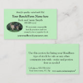 Ziegen-Geschäft Karte-fügen Ihr eigenes Bild u. Visitenkarte (Vorne/Hinten)