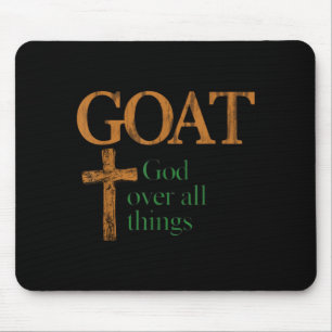 Ziegen Gott über alle Dinge Christlich Lustiger Sp Mousepad