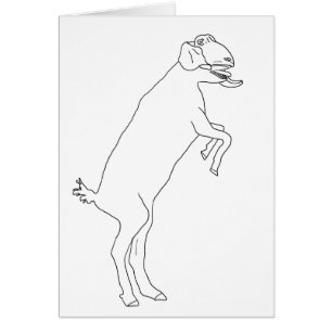 Ziegen-Illustration Stehend Lustig Einfaches Tier