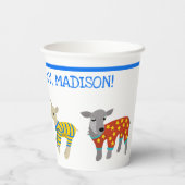 Ziegen in Pajamas Kids Slumber Party Pappbecher (Rückseite)